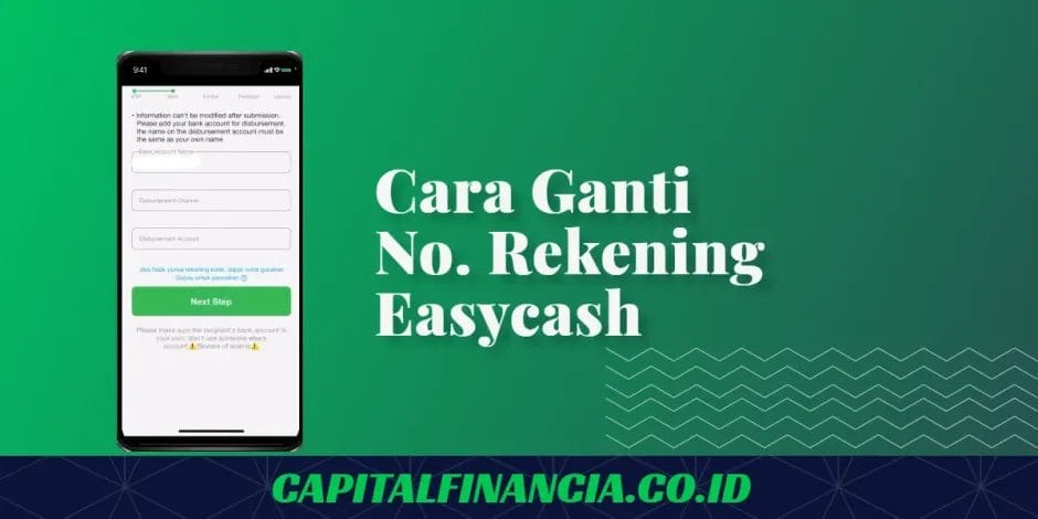 Cara Mengganti No Rekening di Easycash